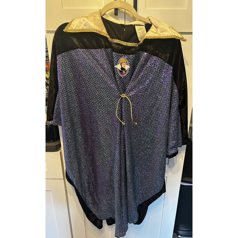 Disney‎ Store Villain Evil Queen Cloak Cape Costume Black Purple Adult Medium